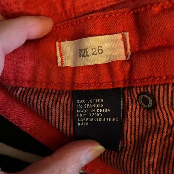 Bright red madewell cutoff shorts - Picture 2 of 4